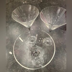 Elegant Clear Martini Glass Set